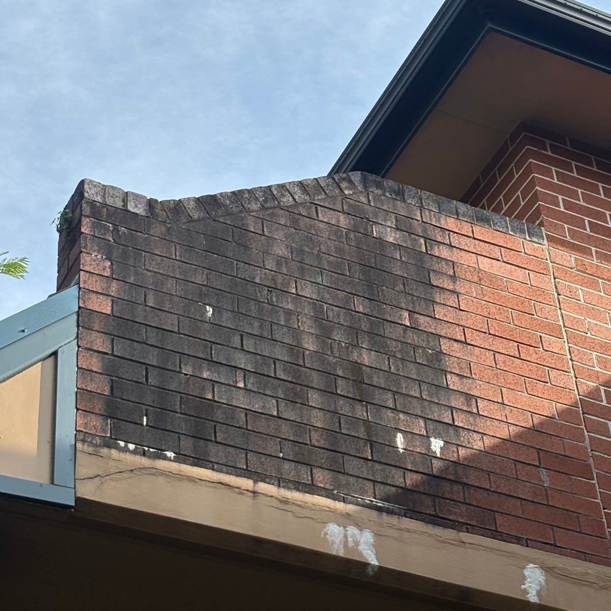 Brick Wall before cleaning